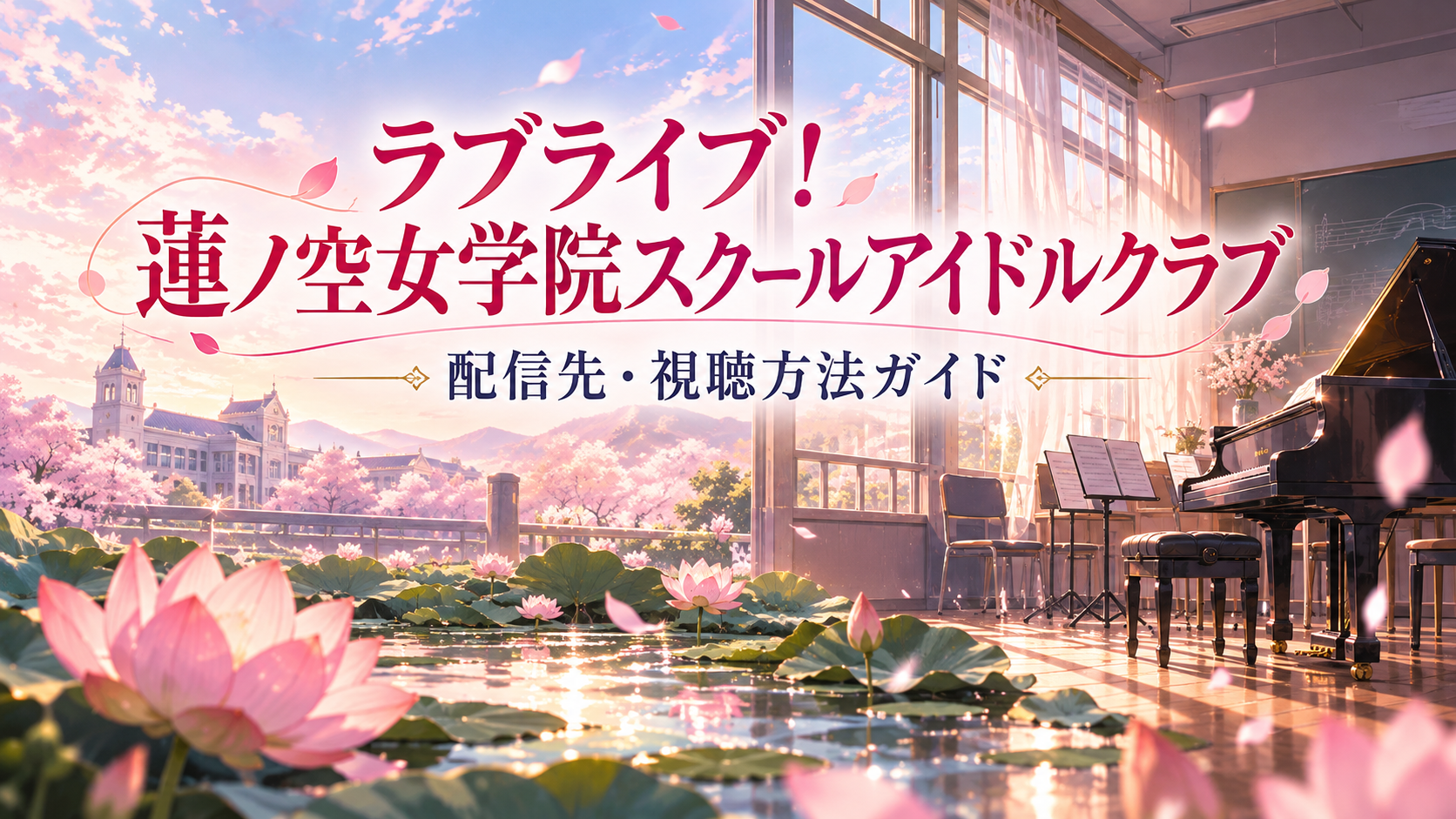 ラブライブ！蓮ノ空女学院スクールアイドルクラブの配信・視聴方法を紹介する記事用イメージ